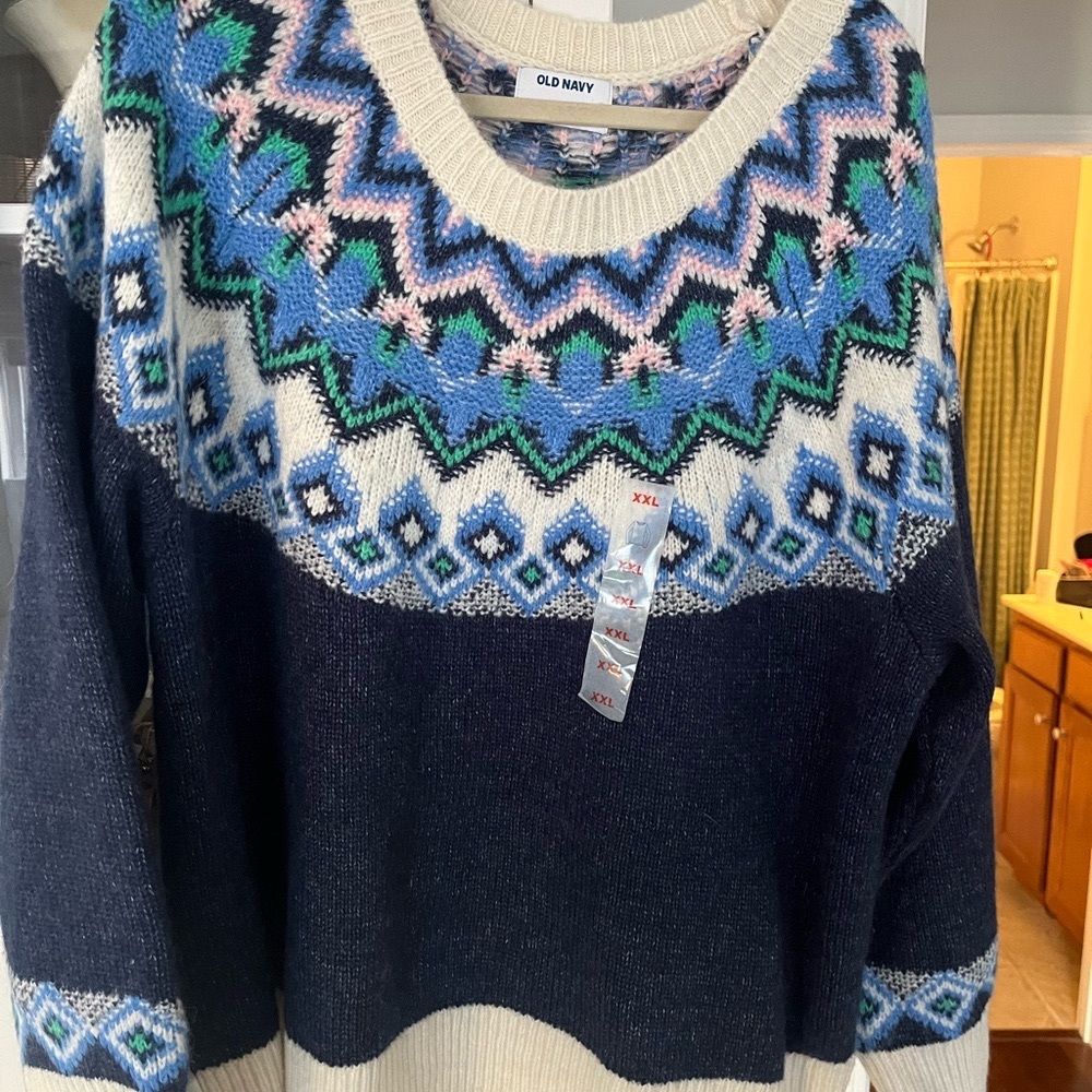 Nordic print sweater (XXL)
